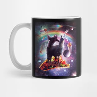 Space Sloth Riding Llama Unicorn - Taco & Burrito Mug